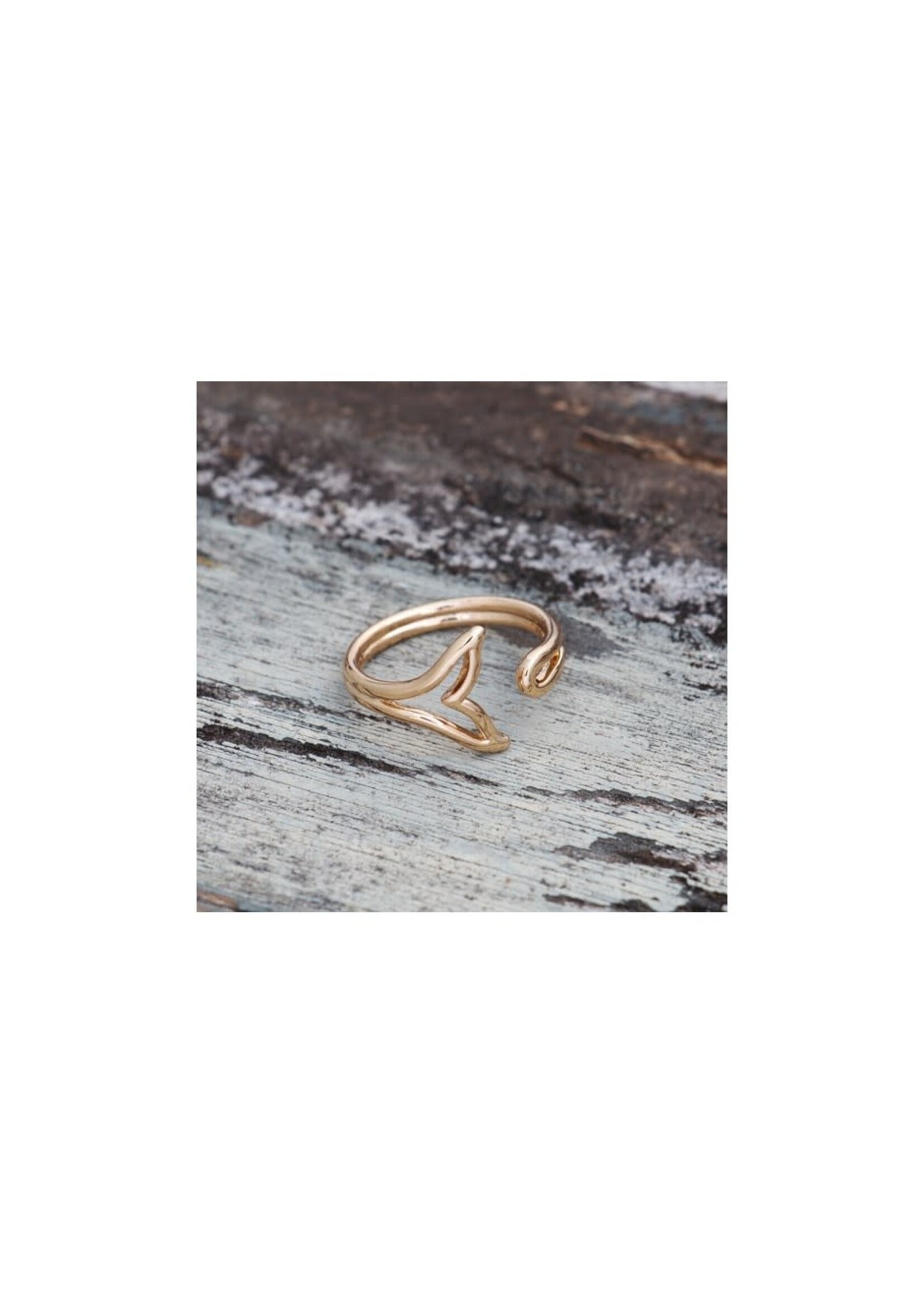Glee Whale Ring-gold