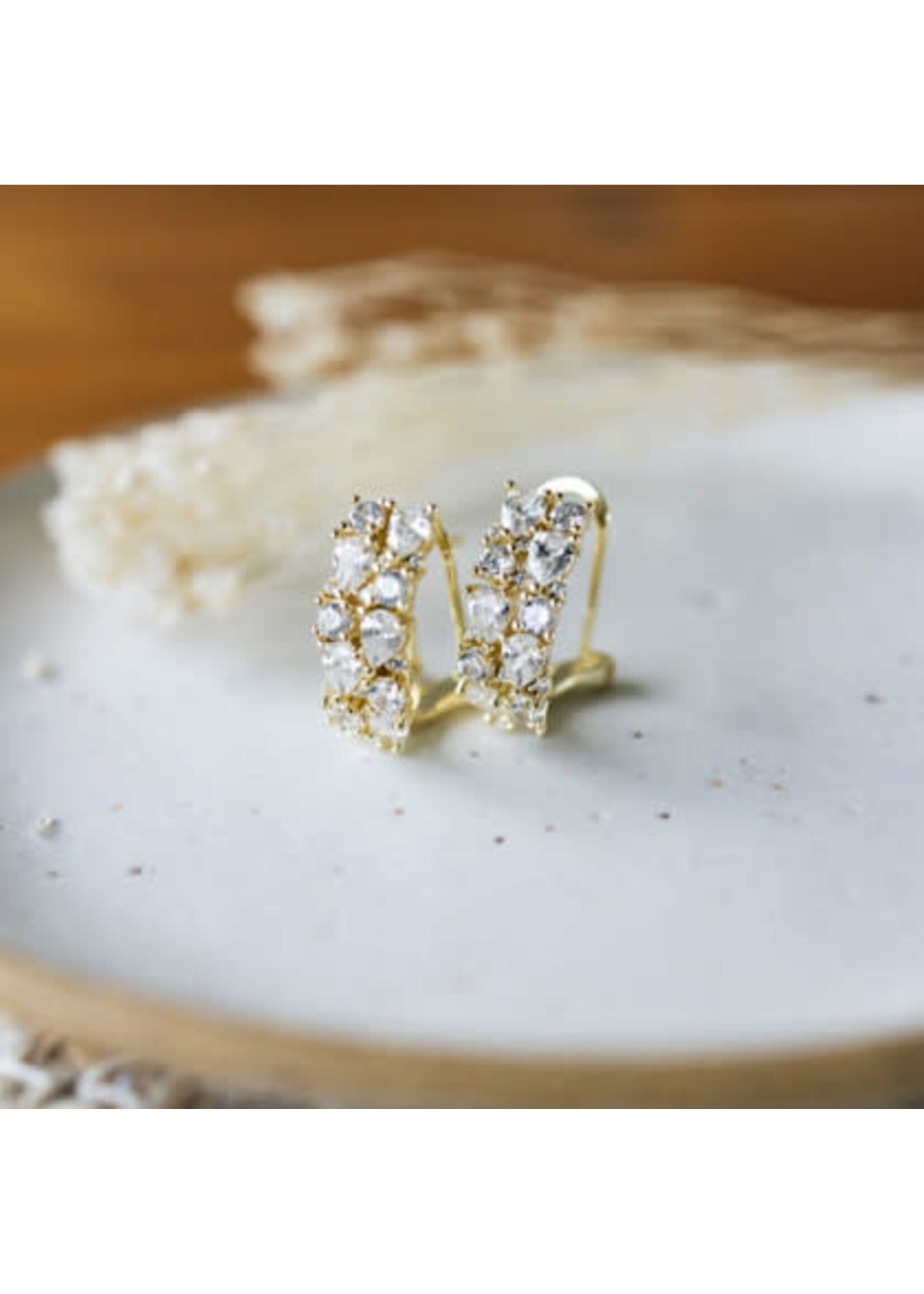 Glee Lustrous Studs-gold-clear