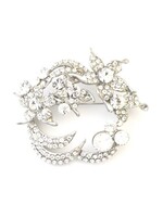 Brooch with Clear Crystals