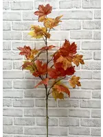 37" YELLOW ORANGE MAPLE LEAF SPRAY