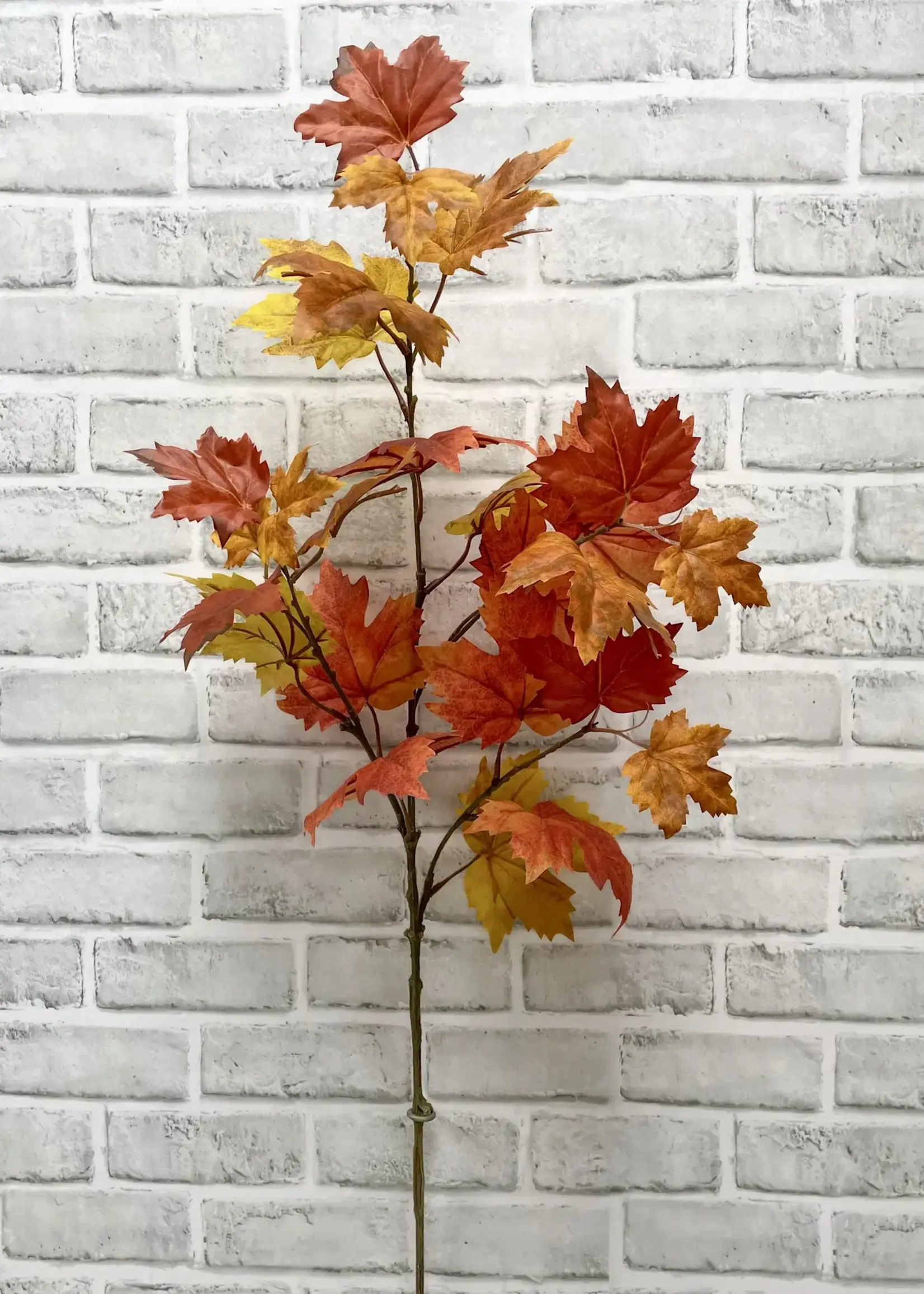 37" YELLOW ORANGE MAPLE LEAF SPRAY