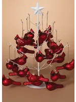 4"L HAND BLOWN GLASS CARDINAL ORNAMENT