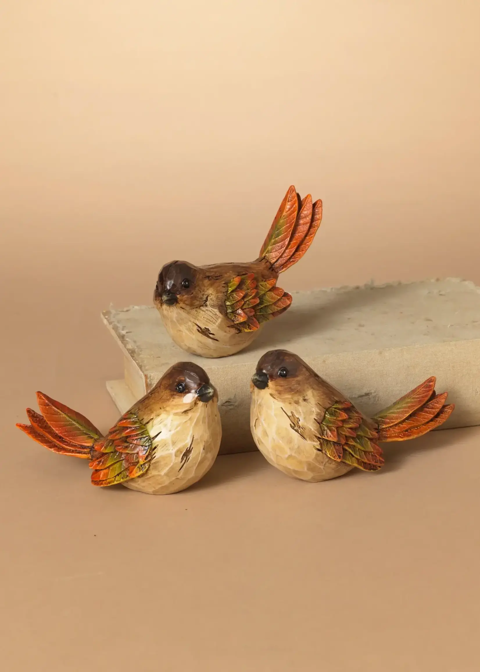 4.9"L RESIN HARVEST BIRD