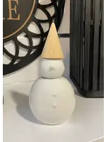 3.25"X6.75" PORCELAIN SNOWMAN FIGURINE