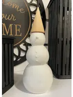 4"X10.75" PORCELAIN SNOWMAN FIGURINE