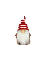 7.5" GNOME W/RED/WHT STRIPED HAT