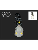9.5" LED WHT GNOME W/BLK HAT