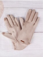 Fashion Touch Screen Gloves - Cream