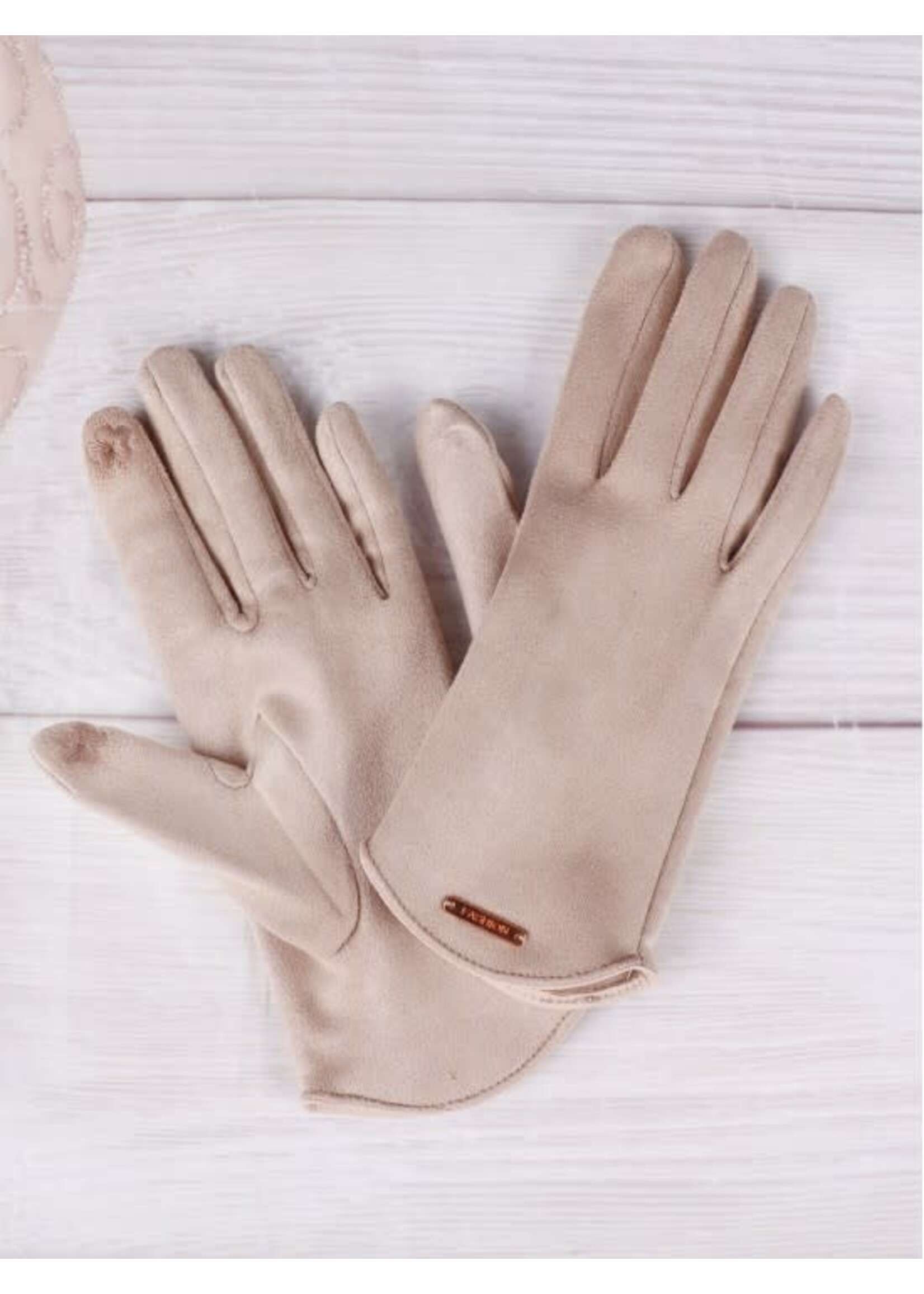 Fashion Touch Screen Gloves - Cream