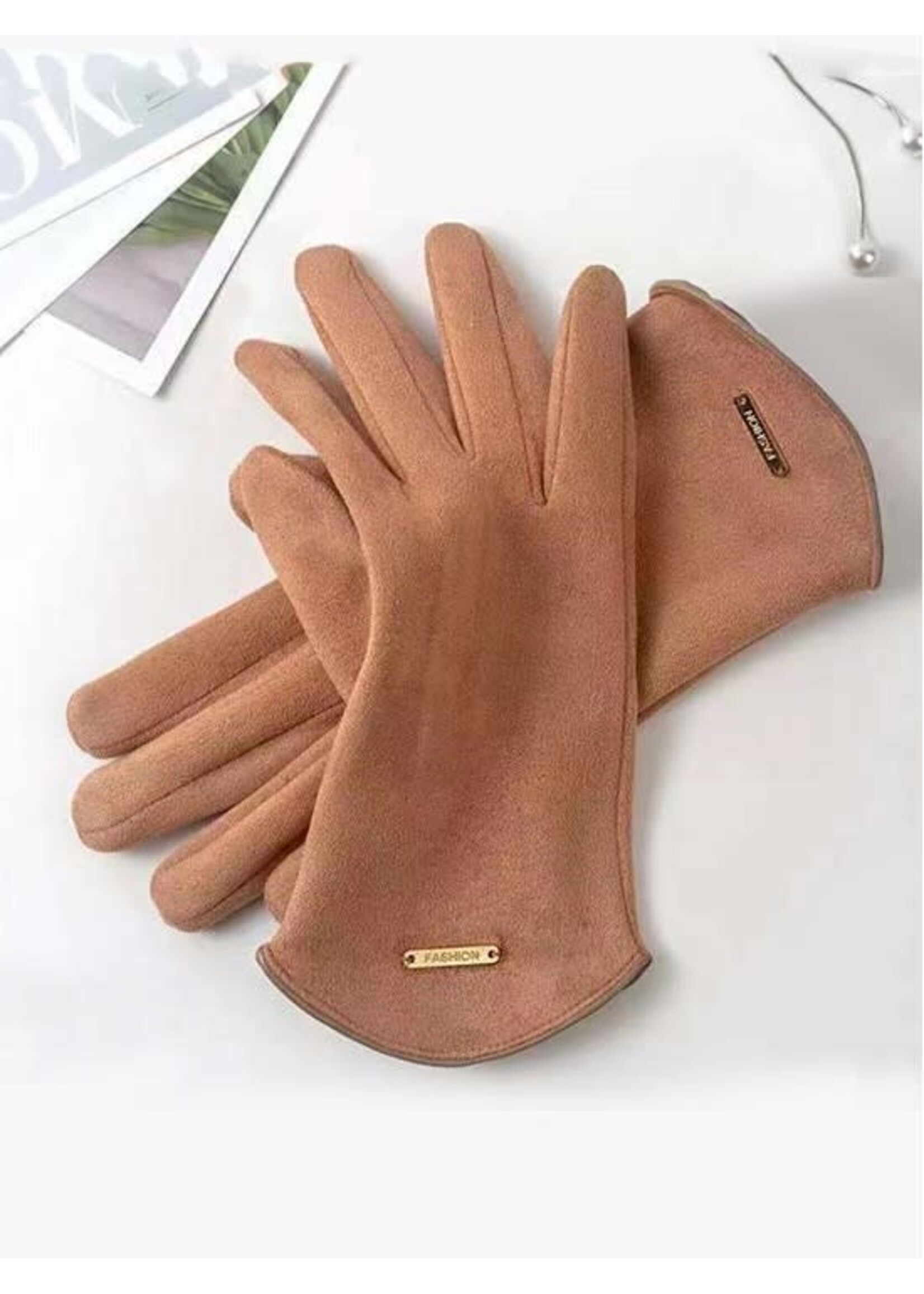 Fashion Touch Screen Gloves - Taupe