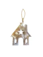 WOODEN HANGING HUT W/CLEAR ENAMEL