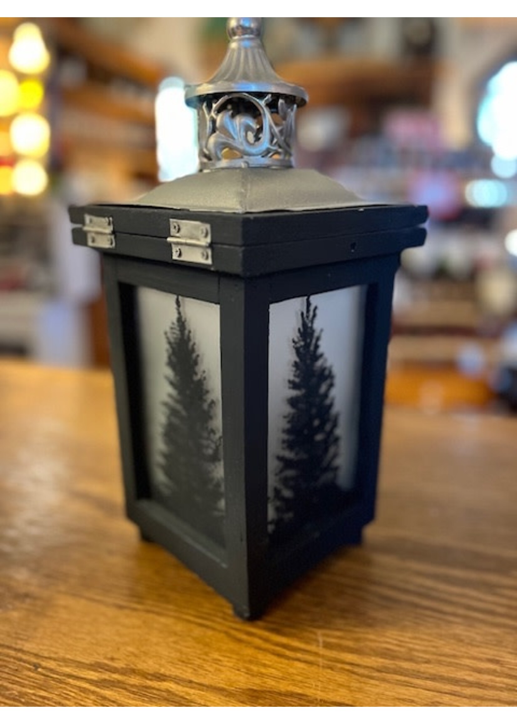 Diana Jenkins Hand painted Lantern w Moose