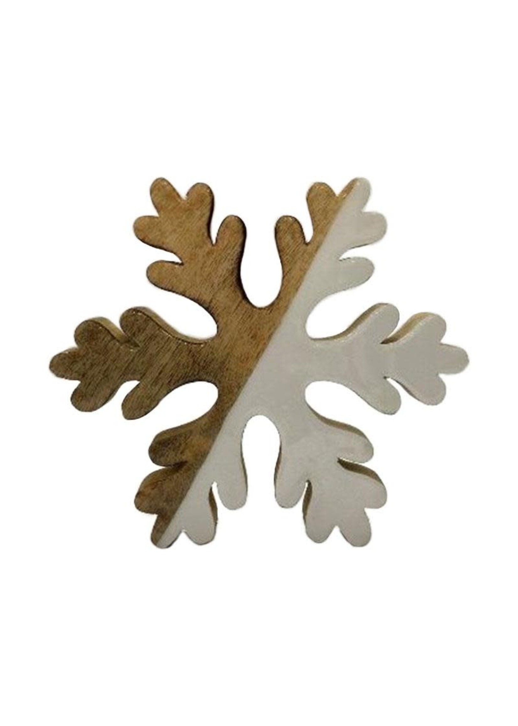 WOOD ENAMEL SNOWFLAKE 7.75”