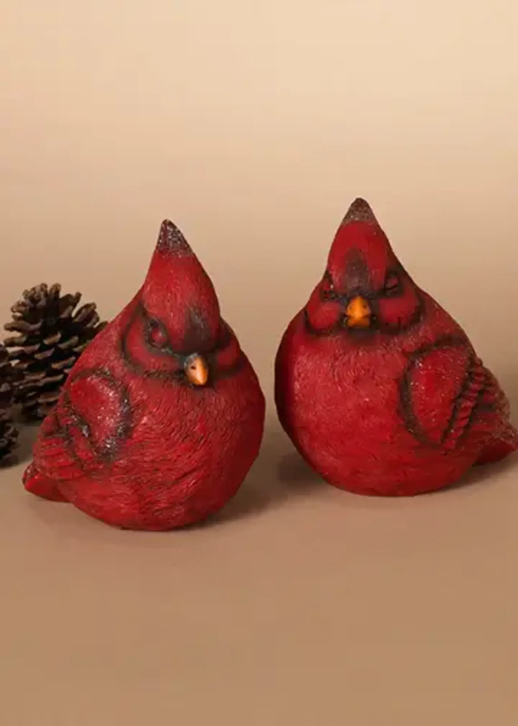 4.72"H RESIN SLEEPING CARDINAL FIGURINE