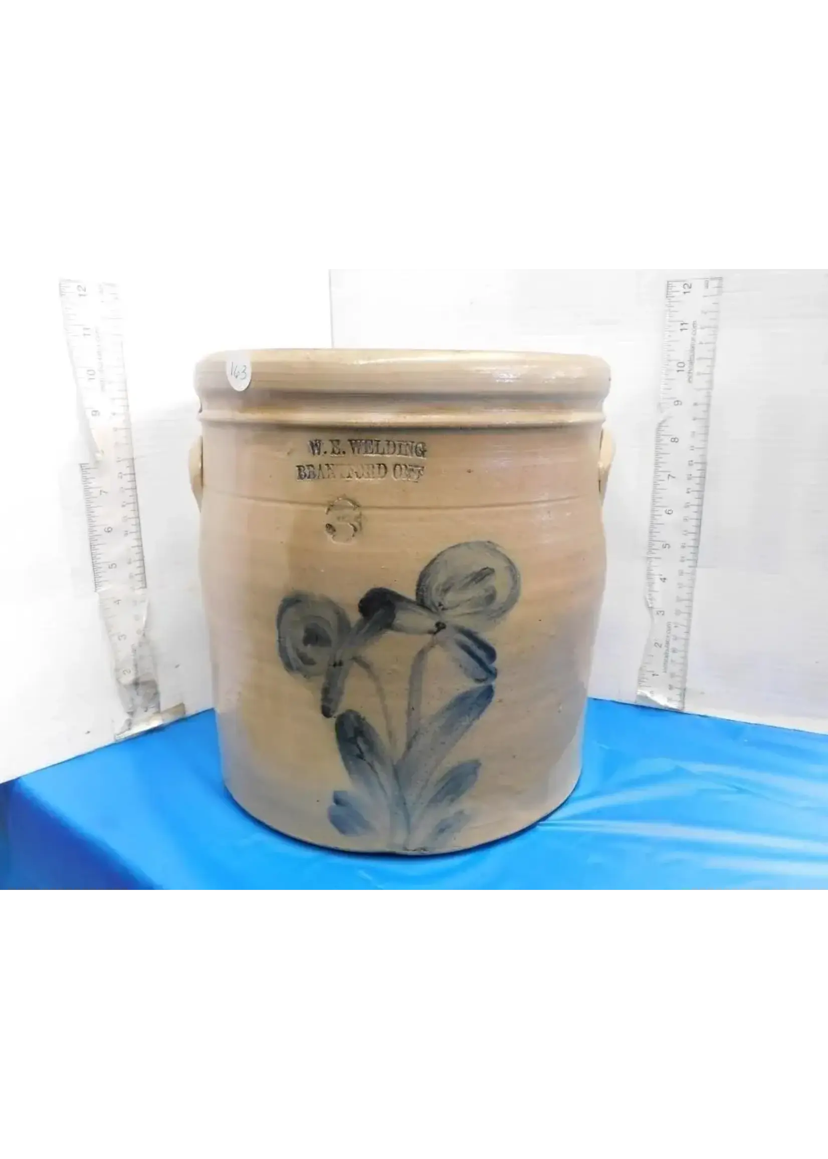 3 GALLON CROCK - W.E. WELDING BRANTFORD, ONT