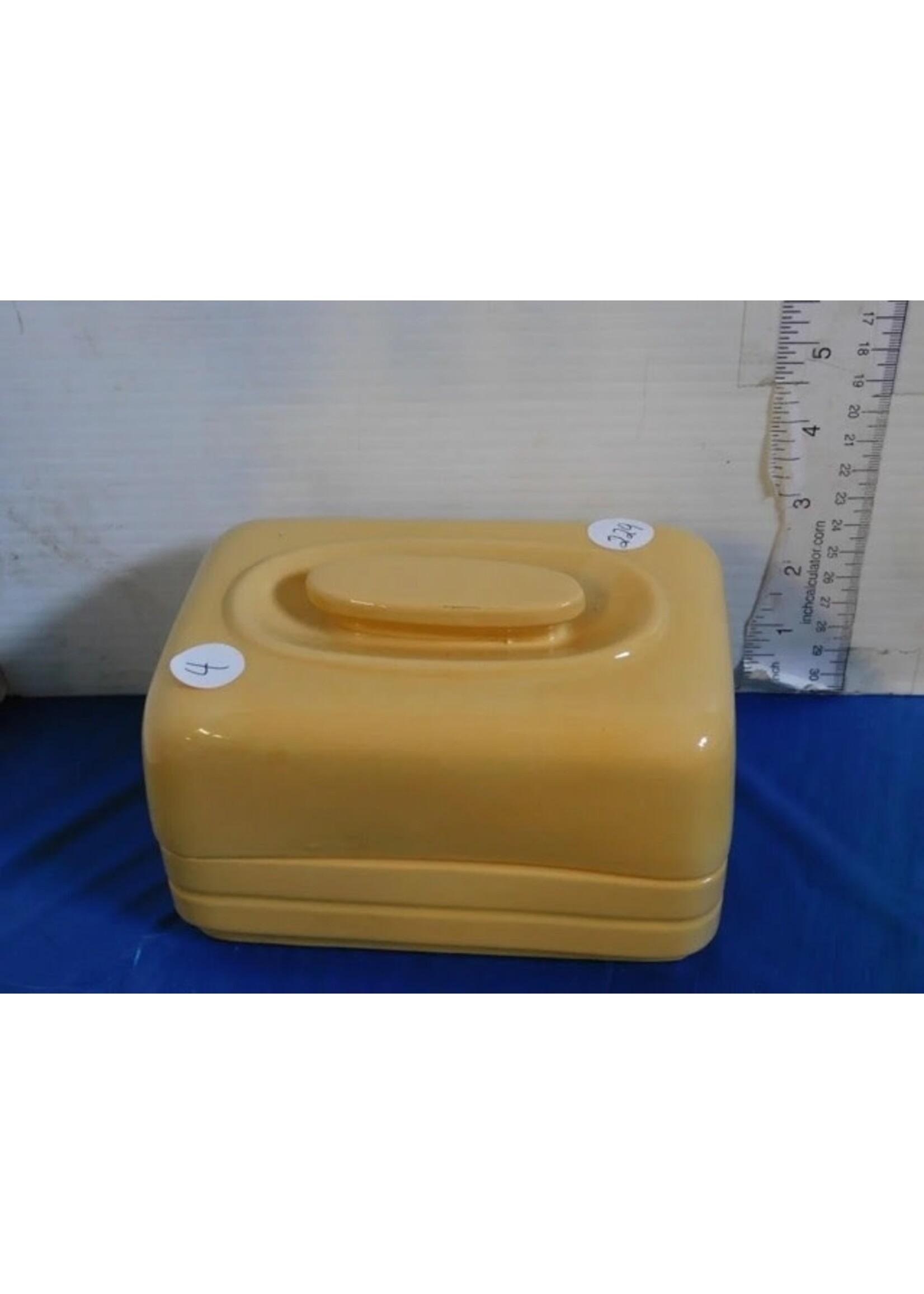 VINTAGE IRONSTONE COVERED BUTTER DISH