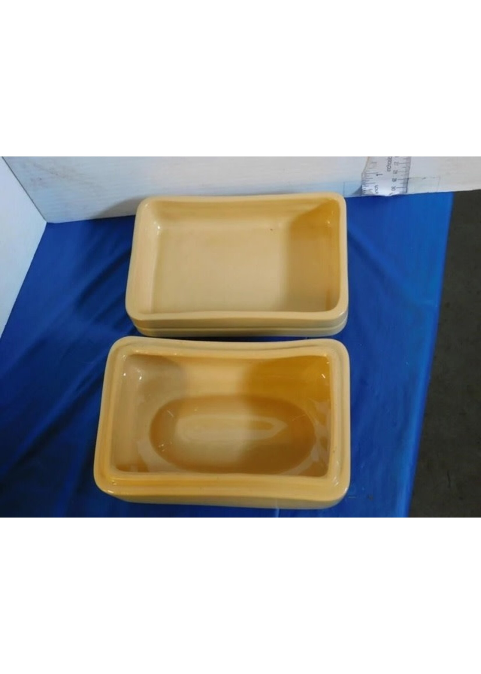 VINTAGE IRONSTONE COVERED BUTTER DISH