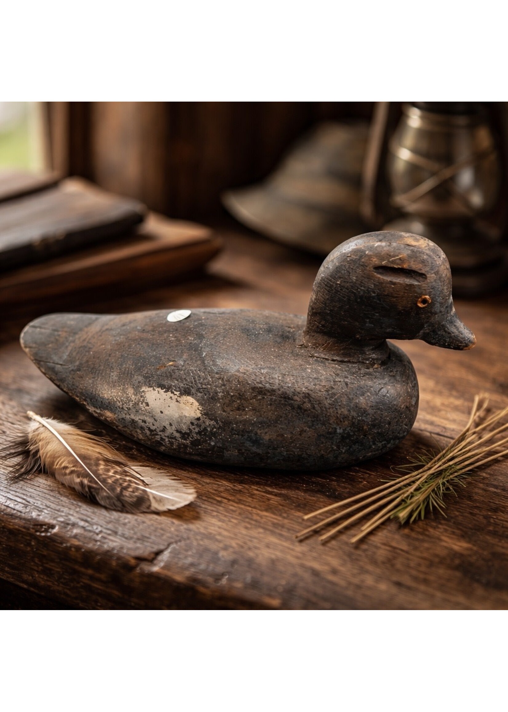 Antique Carved Wooden Duck Decoy