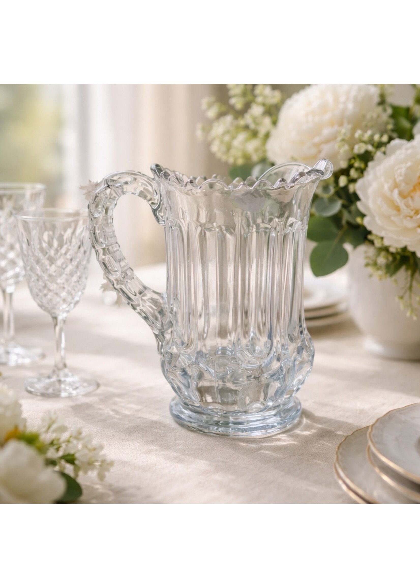 EARLY AMERICAN PATTERN GLASS PANEL 9”