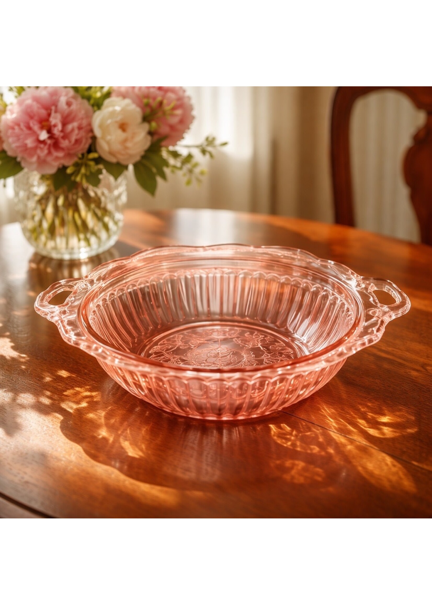 PINK DEPRESSION GLASS BOWL