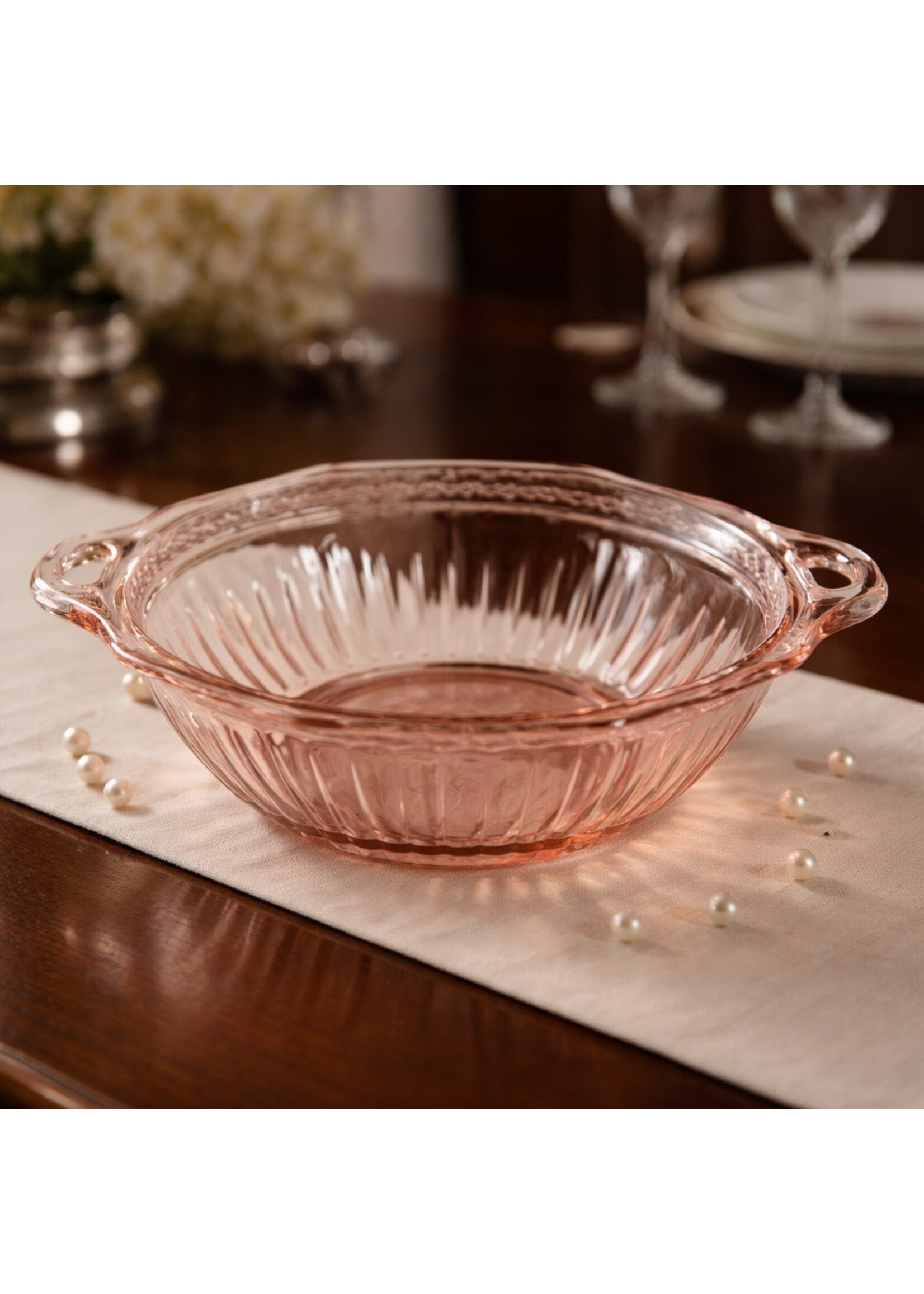 PINK DEPRESSION GLASS BOWL