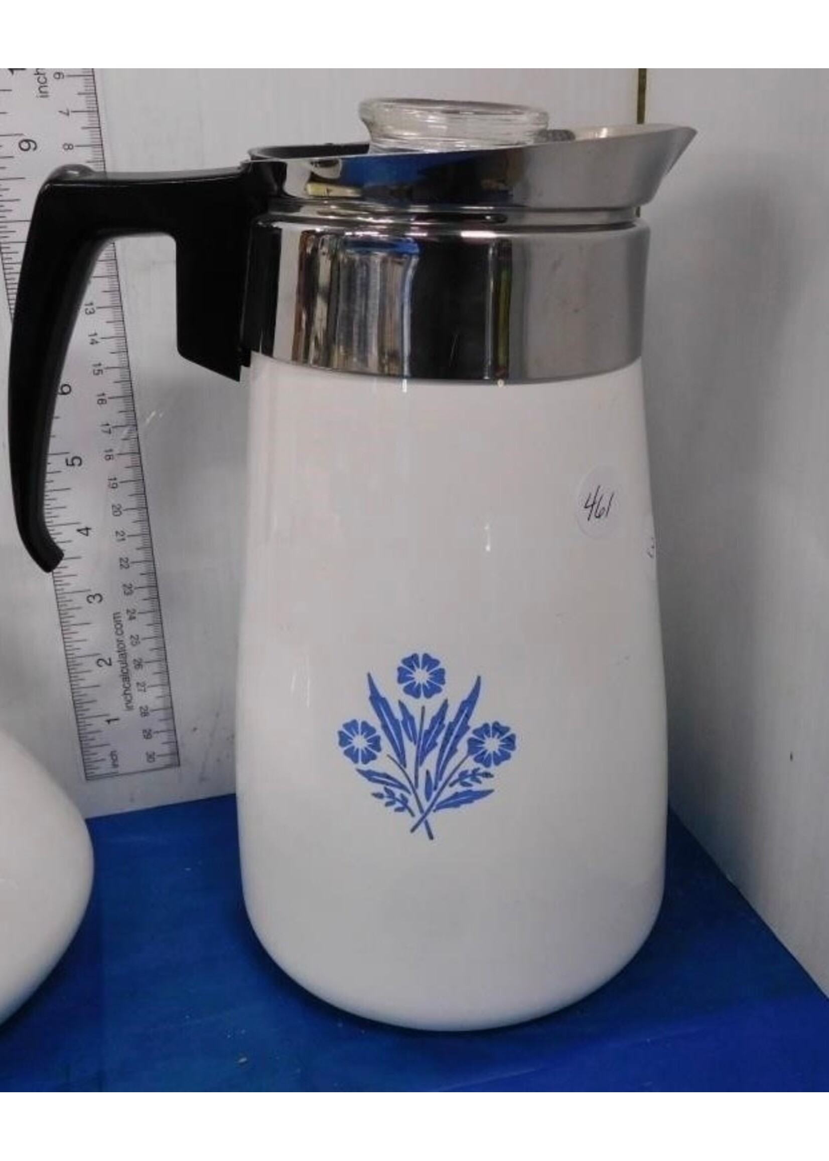 VINTAGE CORNING WARE COFFEE POT - Blue Cornflower