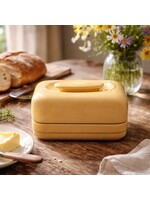 VINTAGE IRONSTONE COVERED BUTTER DISH