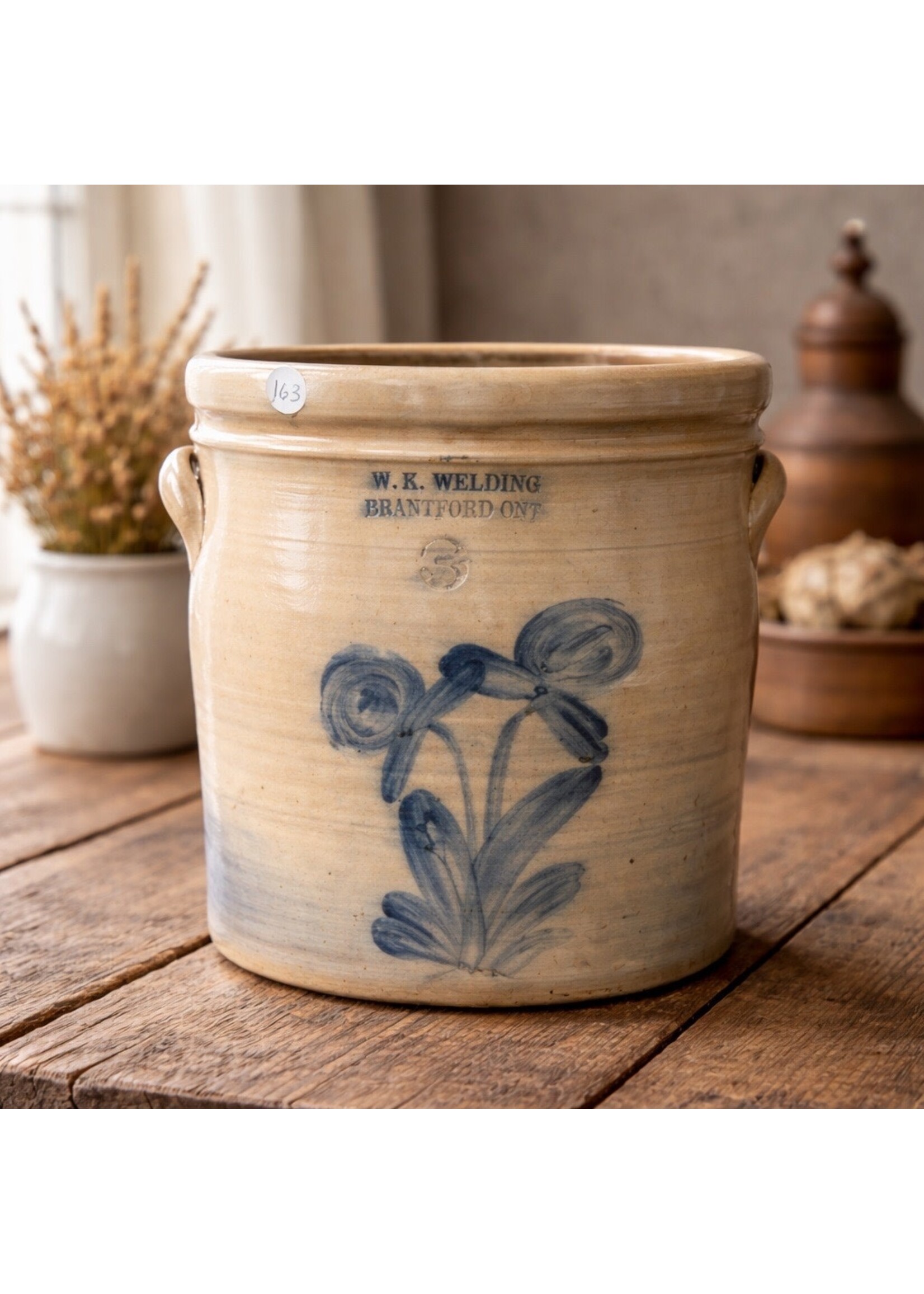 3 GALLON CROCK - W.E. WELDING BRANTFORD, ONT
