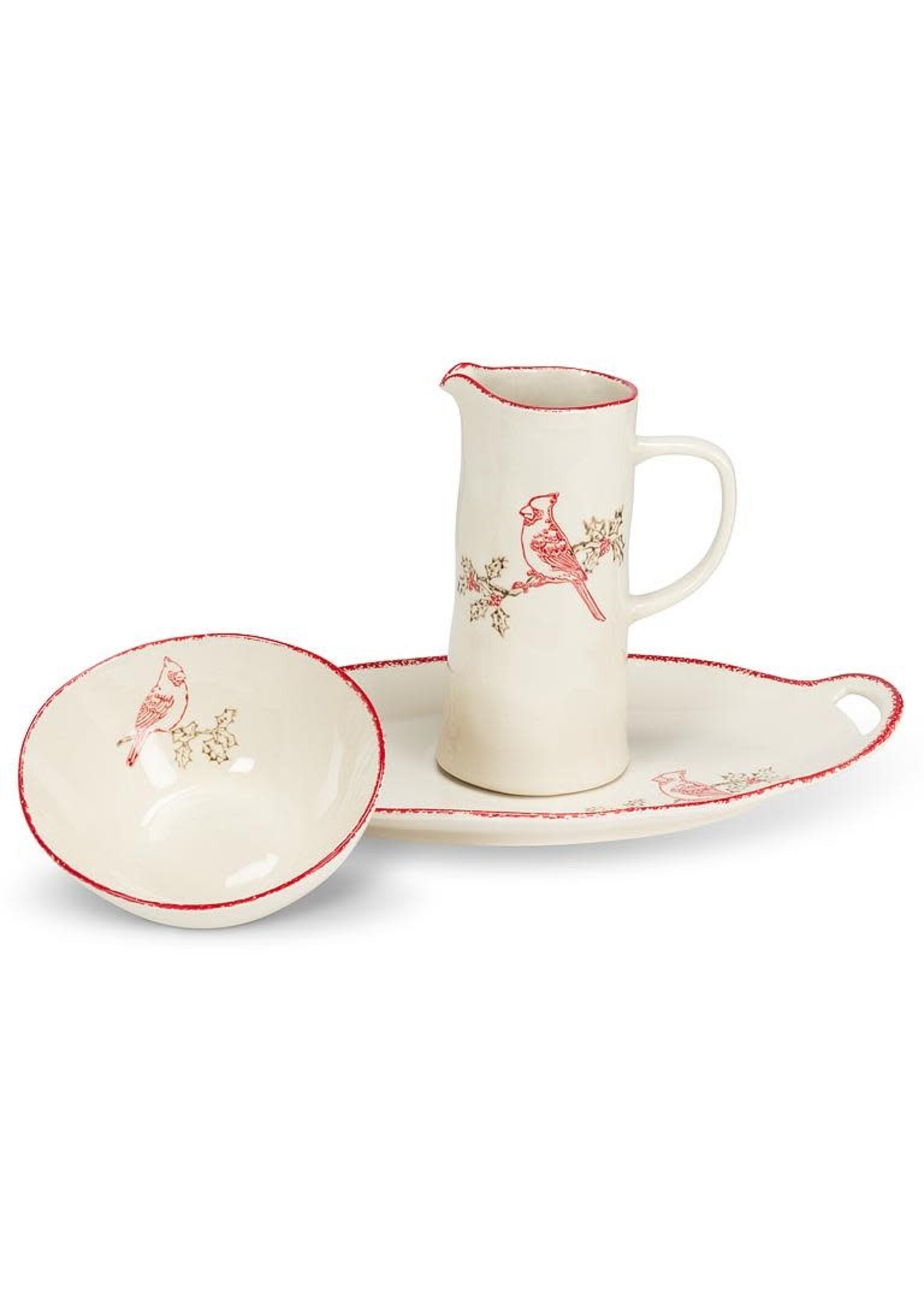 Cardinal Stamp Oval Platter 11” x 18”