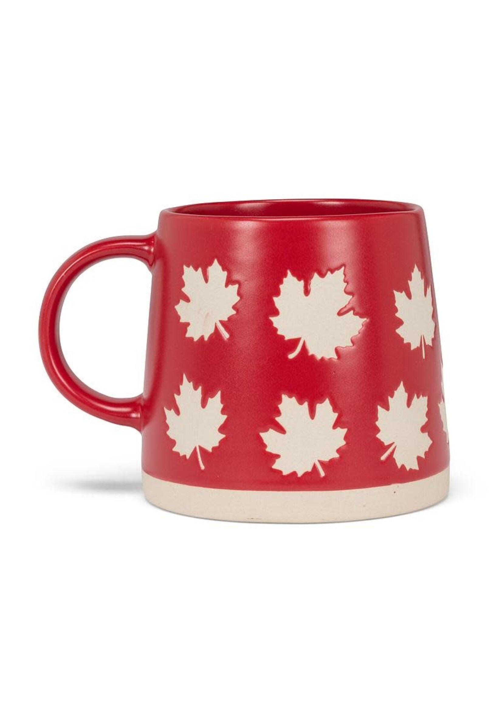 Wide Base Mug with Maple Leaves