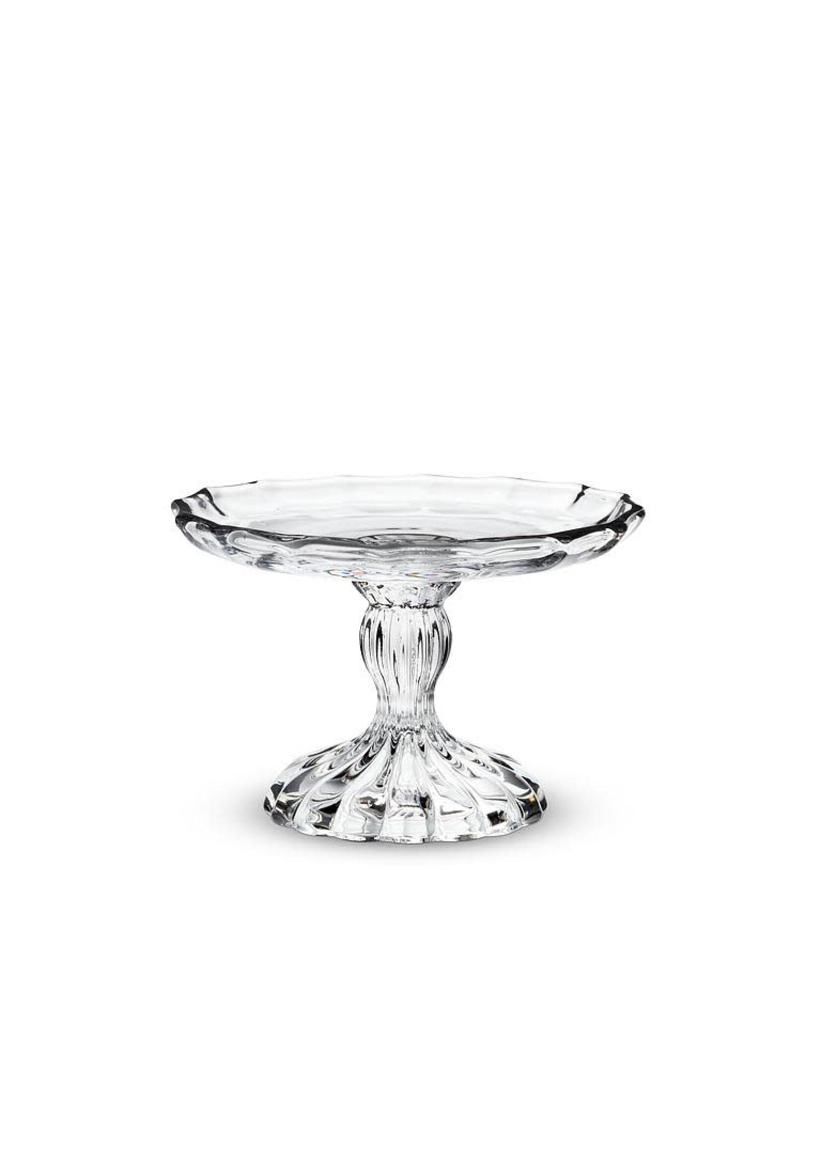 Small Embossed Pedestal Plate