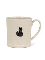 Cat on Rimmed Mug