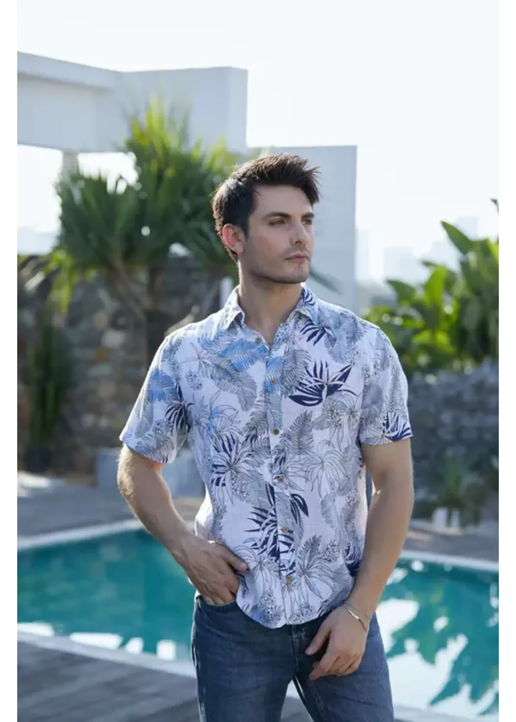 Men's Printed Button Down Shirt