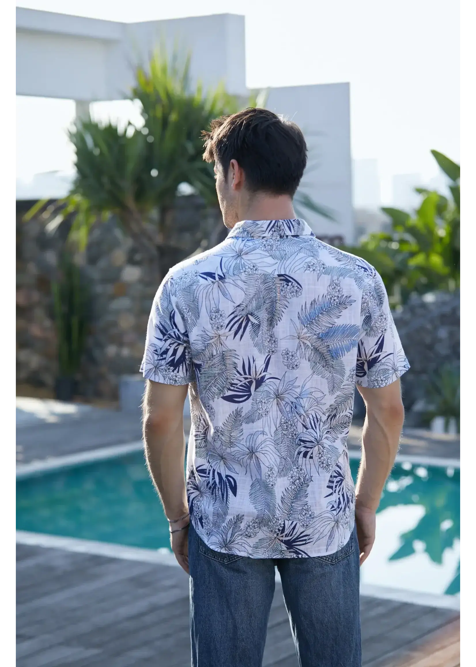 Men's Printed Button Down Shirt