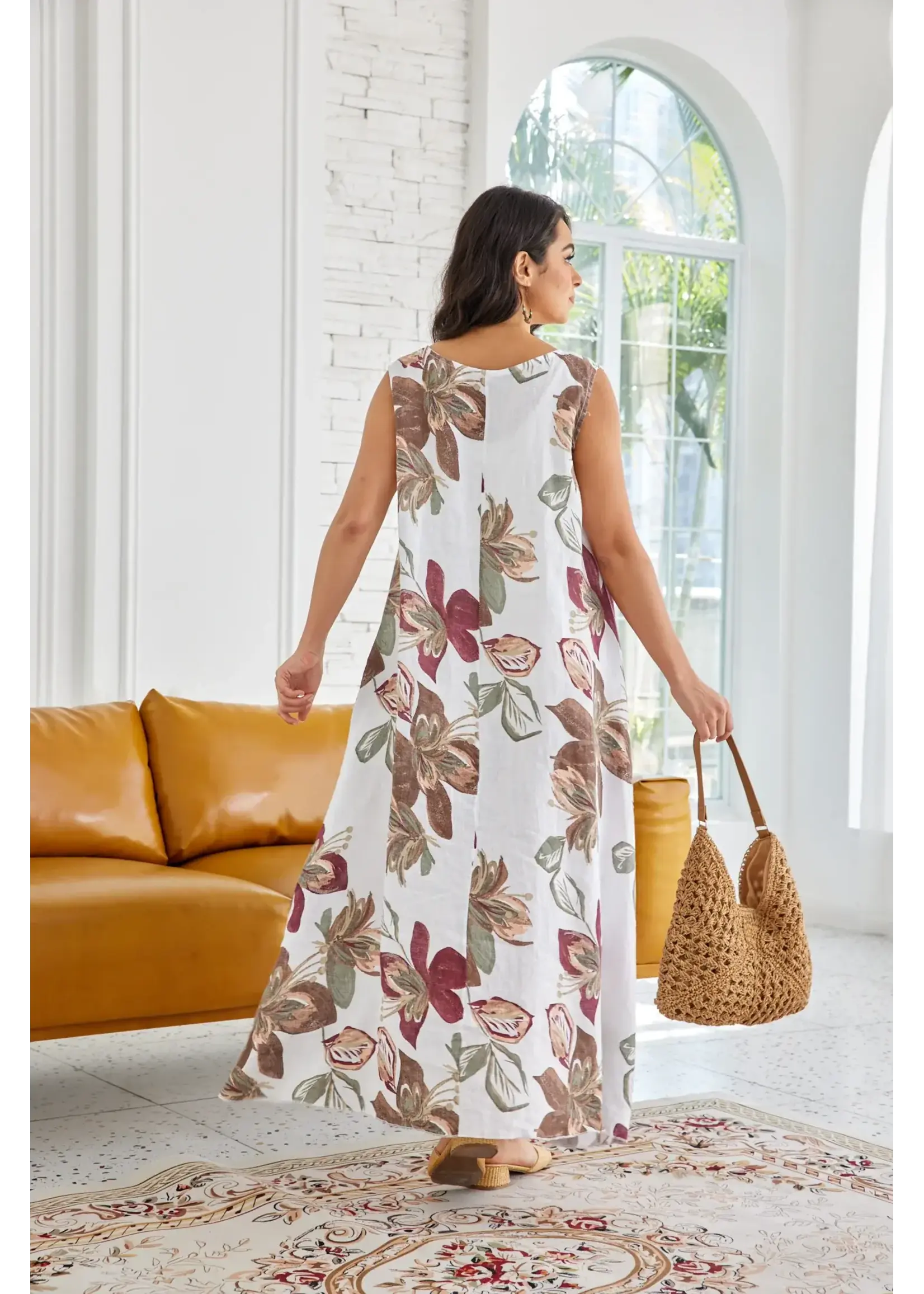 Orange Fashion Village Earthy Bloom Dress