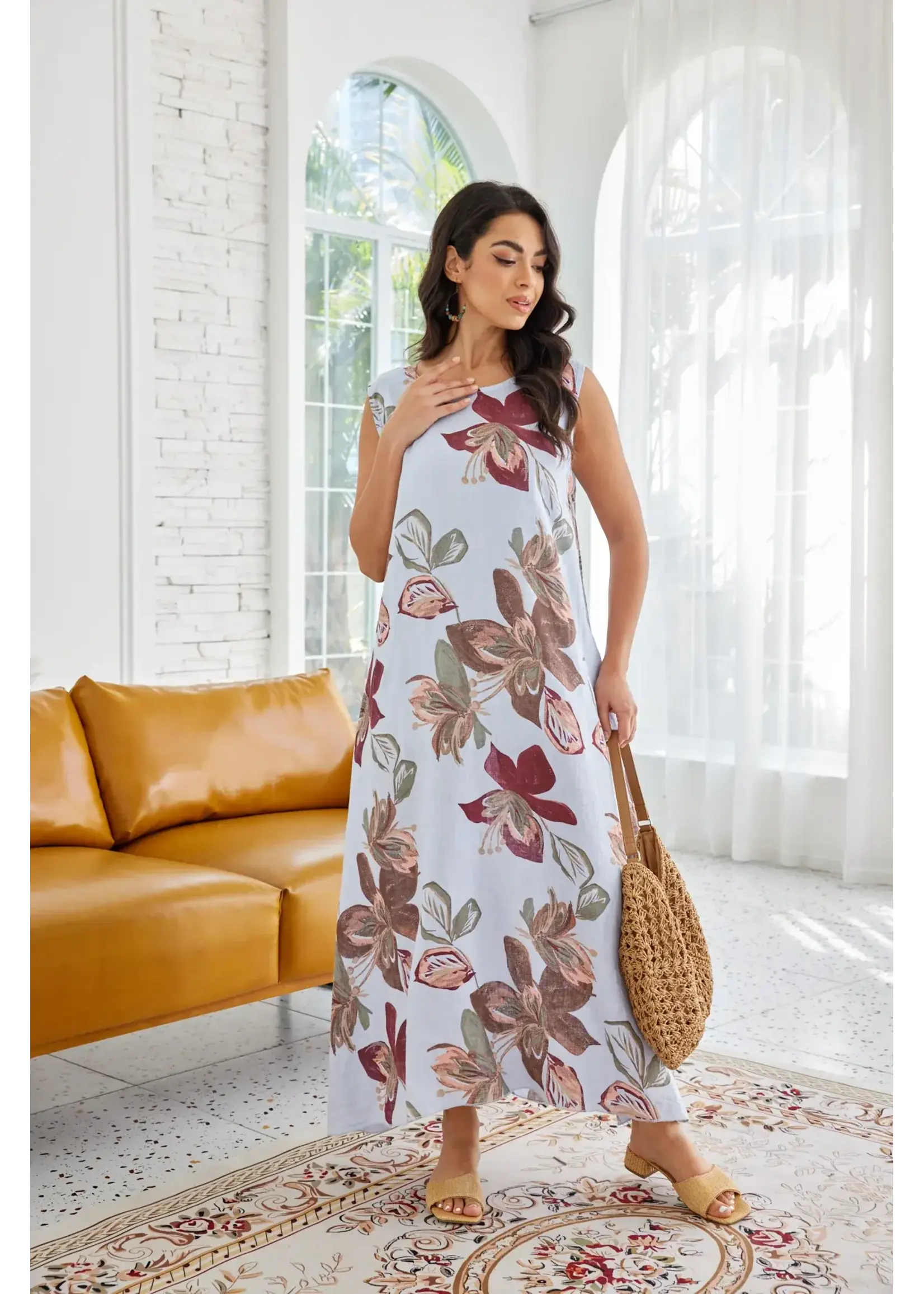 Orange Fashion Village Earthy Bloom Dress