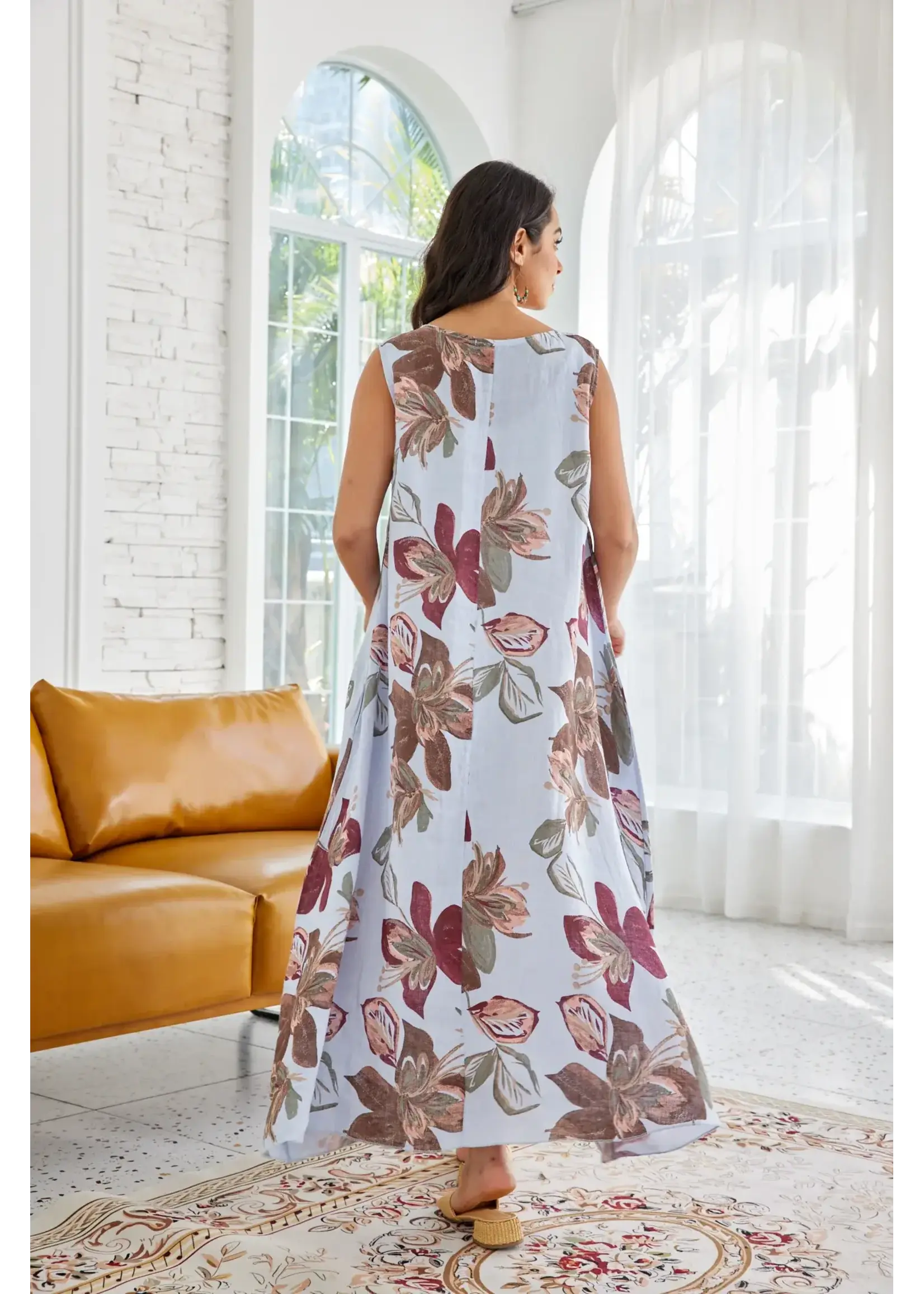 Orange Fashion Village Earthy Bloom Dress