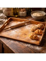 LARGE ANTIQUE BREAD BOARD 31.25 X 20.25