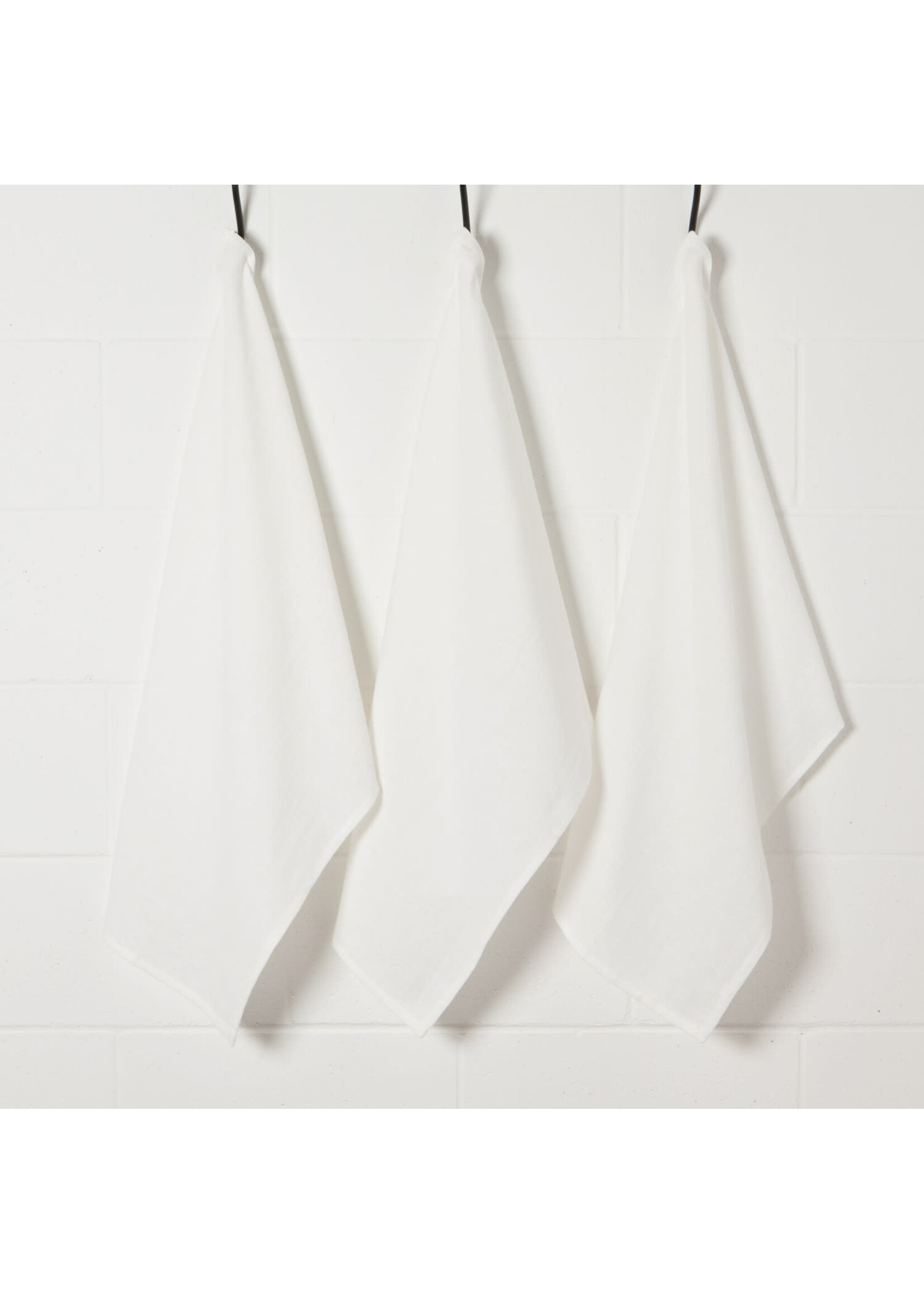 Unbleached White Bakers Floursack Dishtowels Set of 3