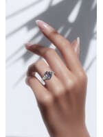 OVAL FACETED GEMSTONE RING SET IN STERLING SILVER 6 X 8 MM - Amethyst - Sz 8