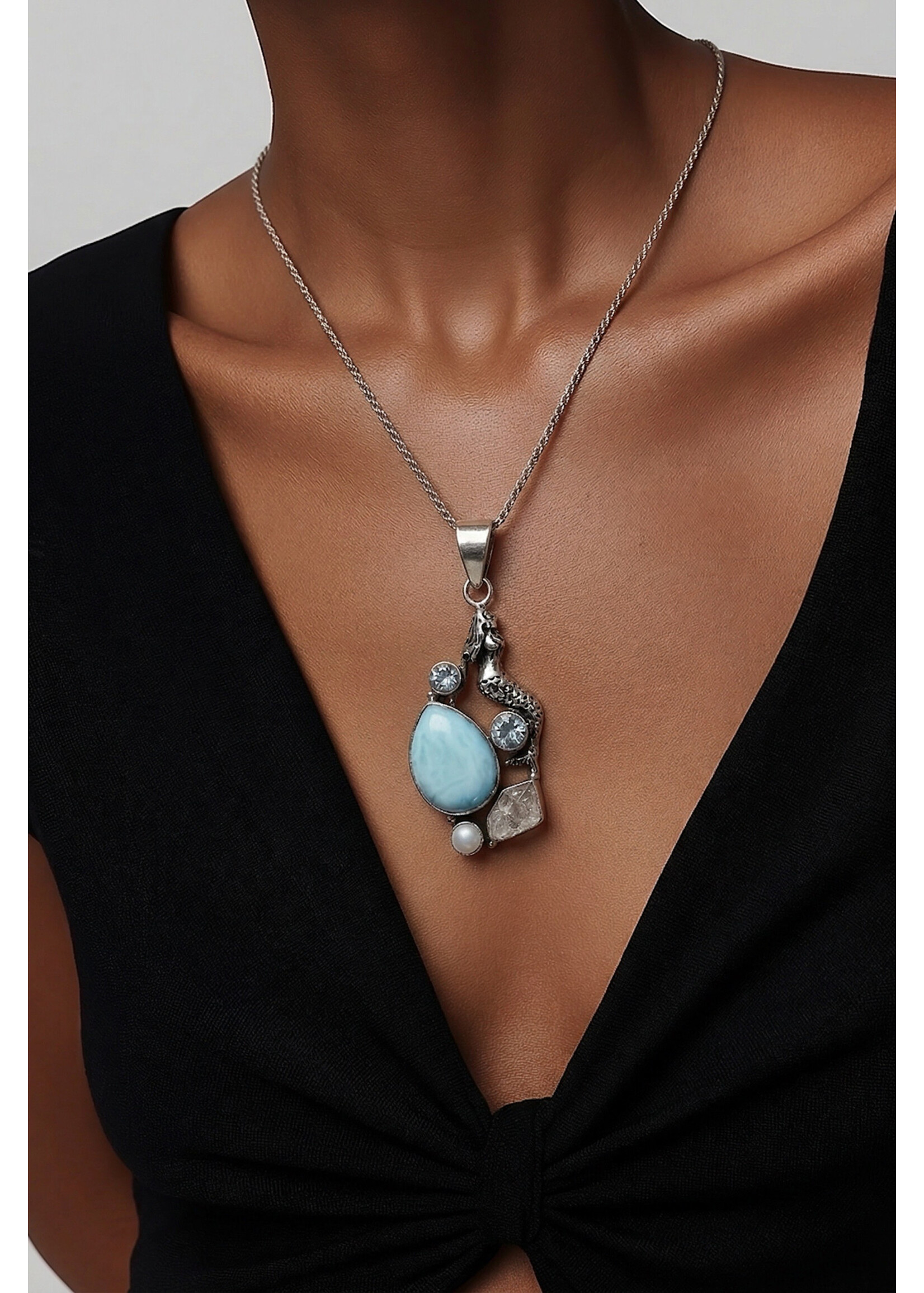 Monica Mehta Designer Larimar Pendant