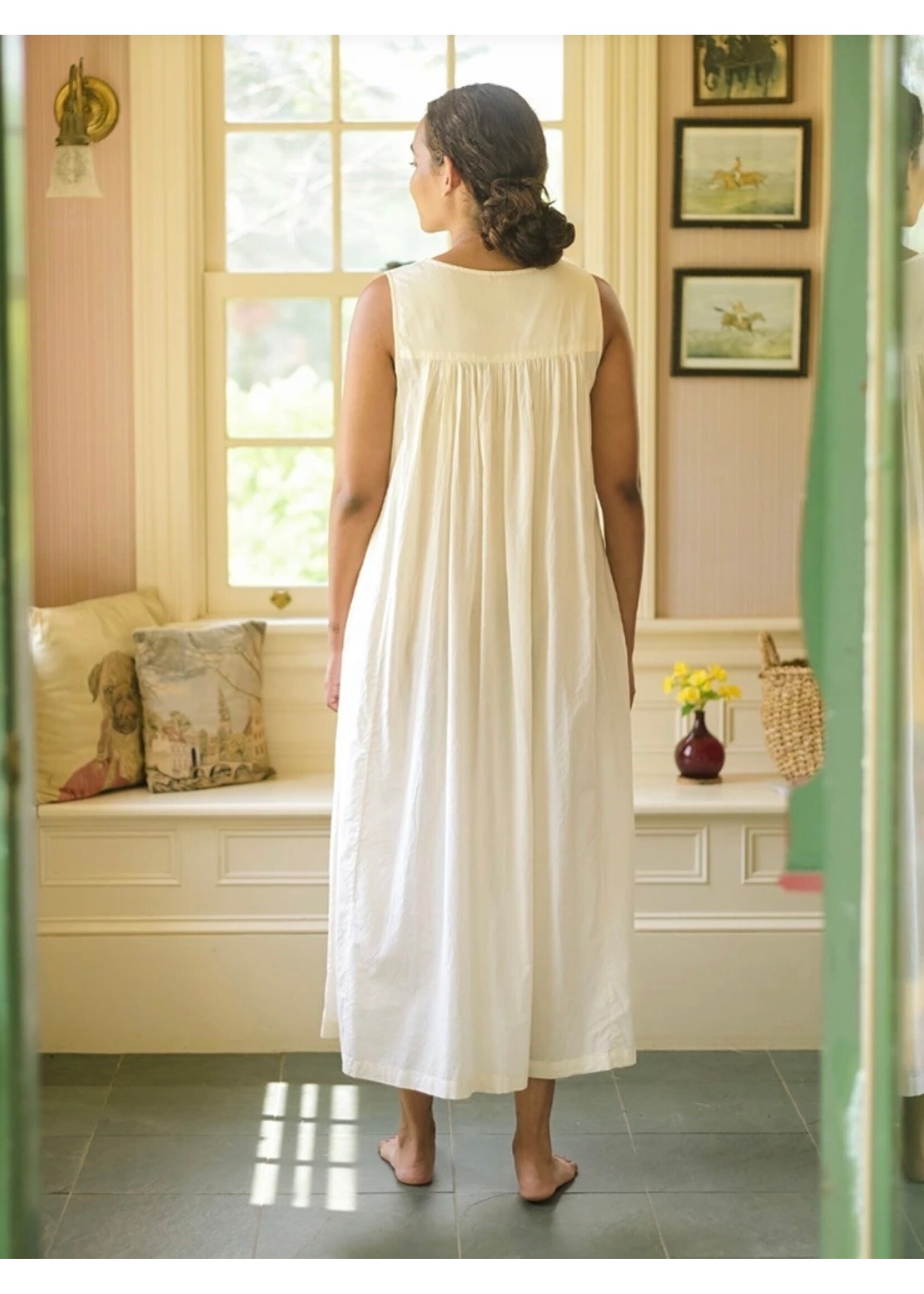 April Cornell Pocket Posies Nighty - Ecru
