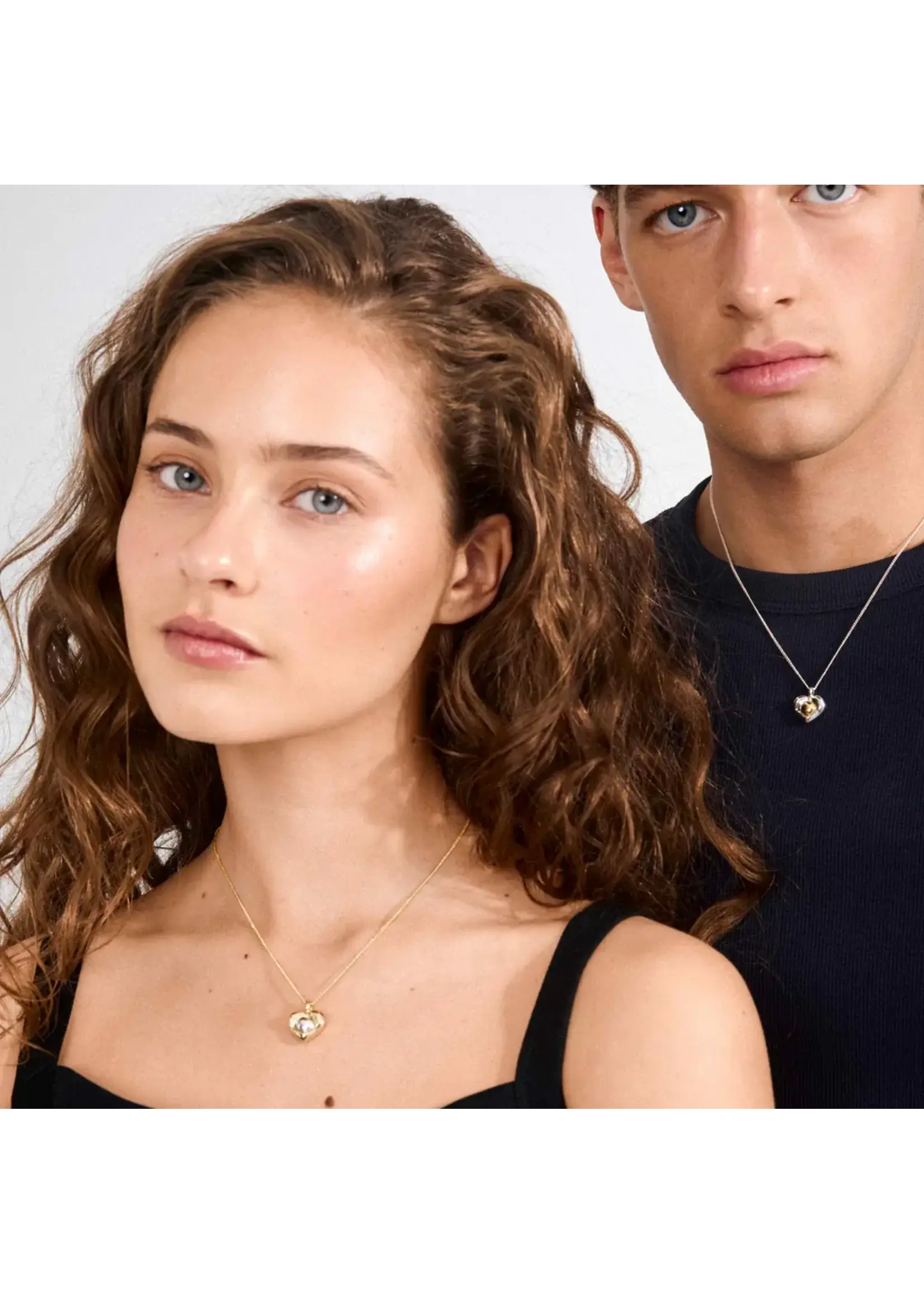 Pilgrim NOVA heart  necklace silver plated - Silver  Plated