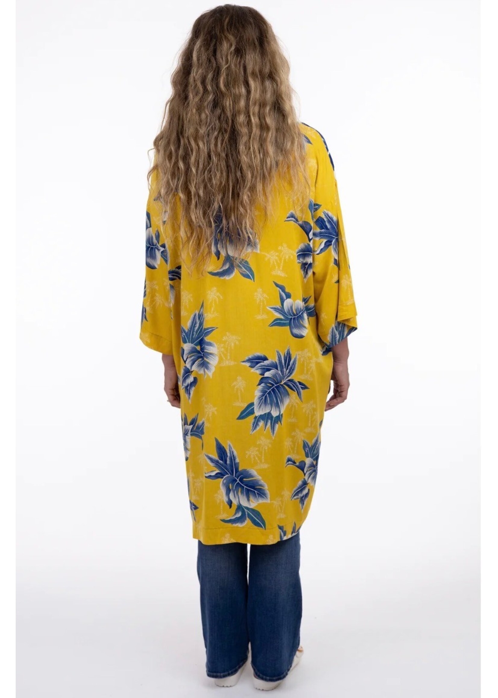 Shannon Passero Janis Cardigan Yellow Palm Mix