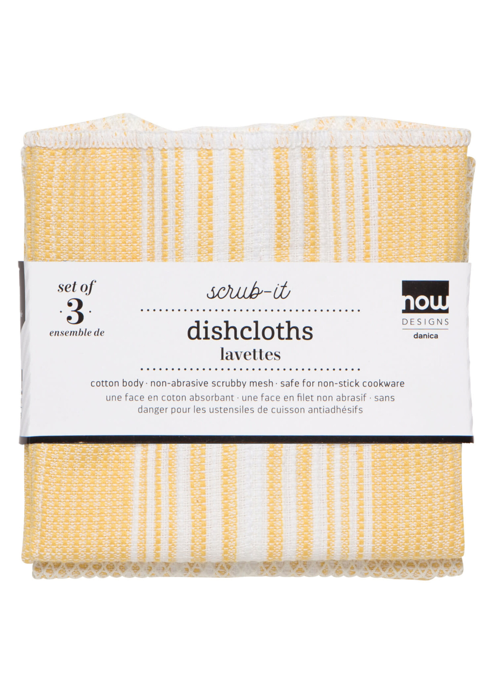 Scrub-It Lemon Yellow Dishcloths Set of 3