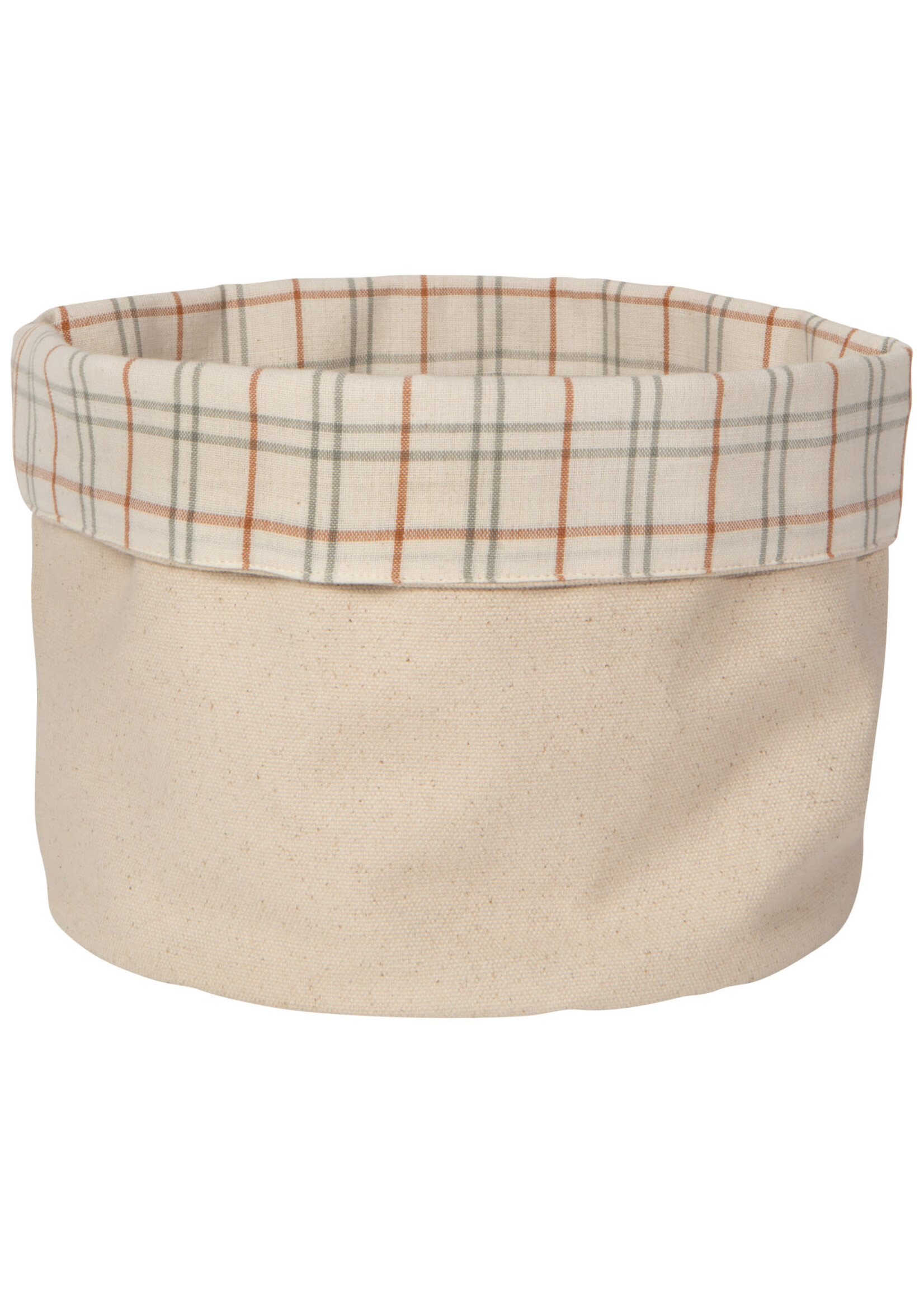 Plaid Canvas Bread Basket