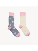 Pokoloko Lotus & Solid Pima Socks - Pack of 2