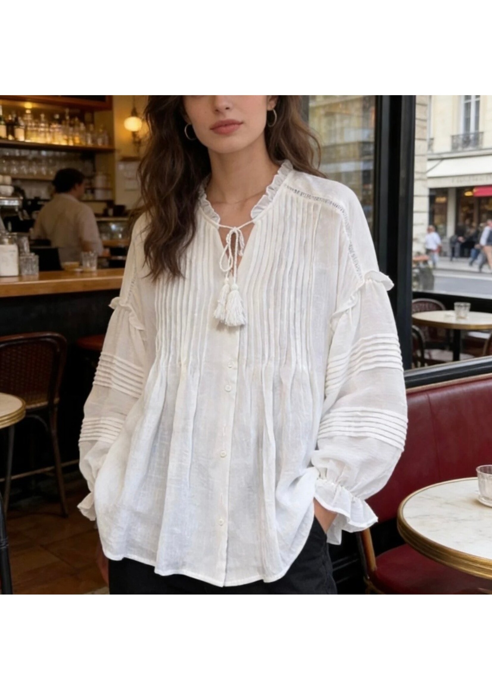 100% Cotton Peasant Blouse