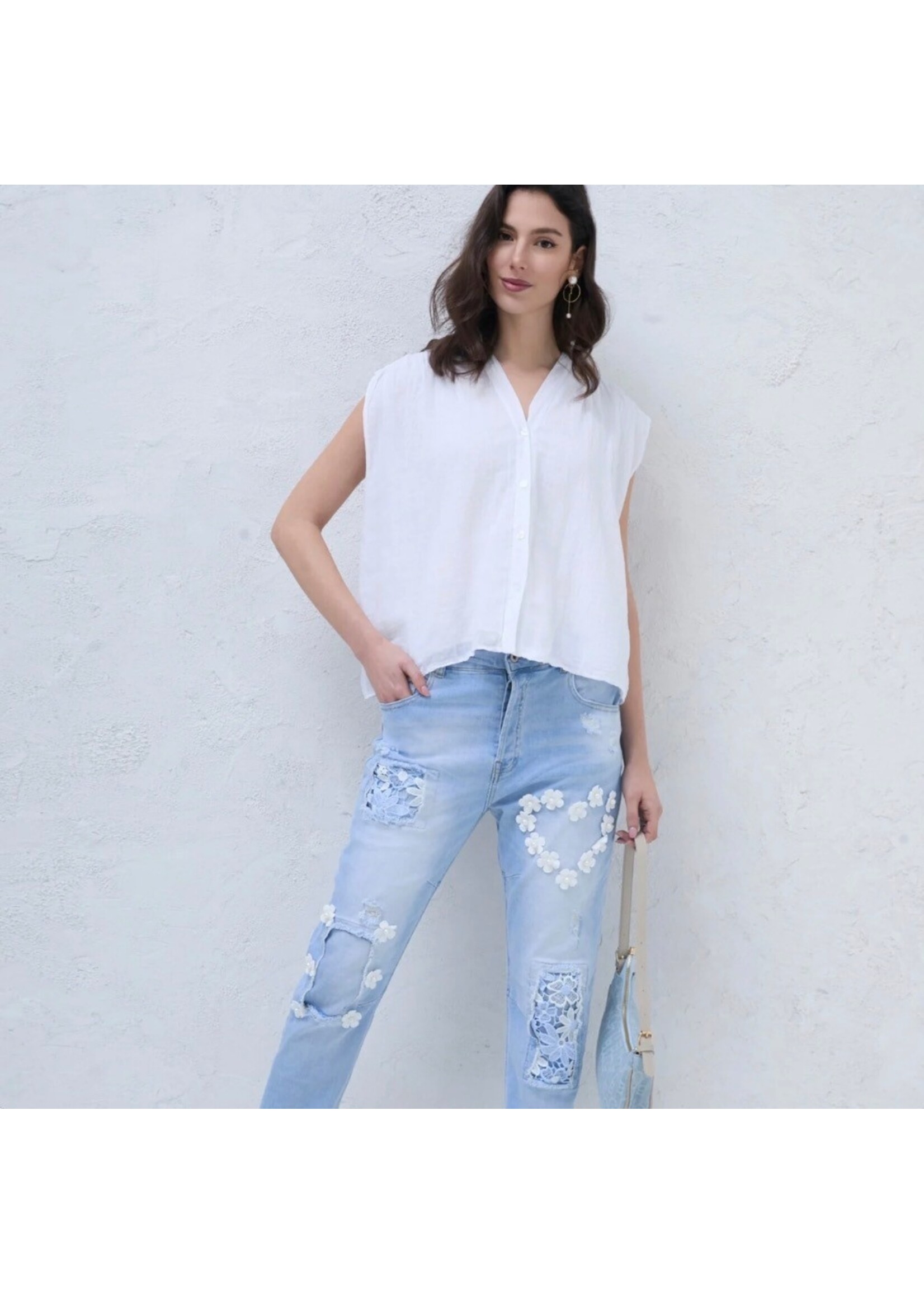 Italian Lace Floral Jean