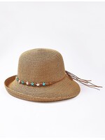 Medium Brim Sun Hat with Starfish Embellishments